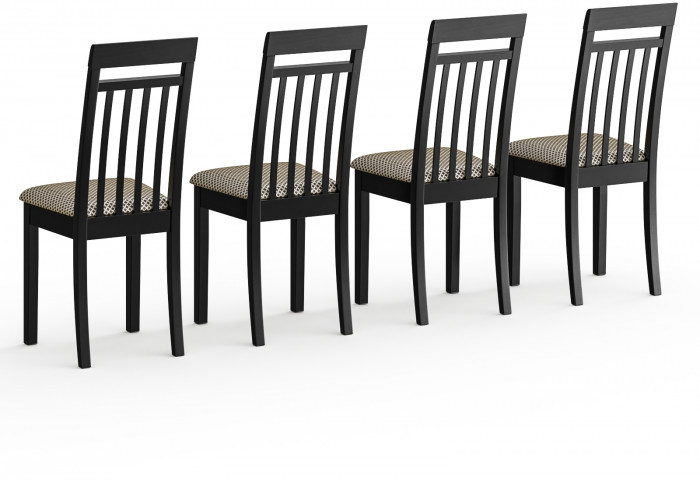 Четыре стула Мебель--24 Гольф-11 разборных, цвет венге, обивка ткань руми 812/8, ШхГхВ 40х40х100 см., от пола до верха сиденья 47 см.