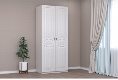 Кэт-6 бодега/сандал Шкаф 2-х дверный (Бодега белая / Сандал)