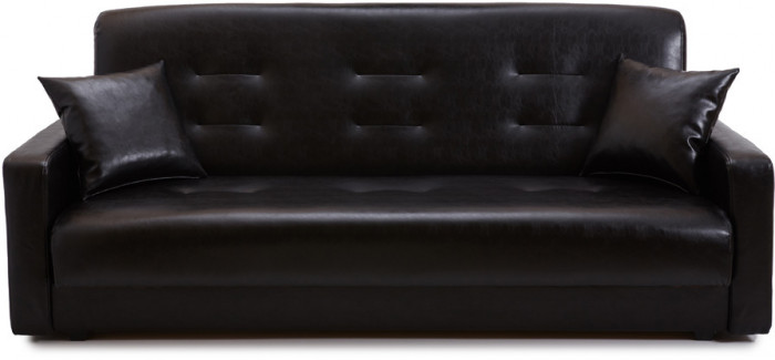Диван-кровать Аккорд 140х190, книжка, экокожа, цвет черный