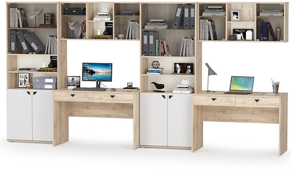 Бостон № 22, дуб эндгрейн элегантный/фасады МДФ милк рикамо софт