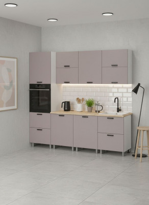 МК Аленушка 2,4м Лаванда Кашемир,скоба черный,сонома