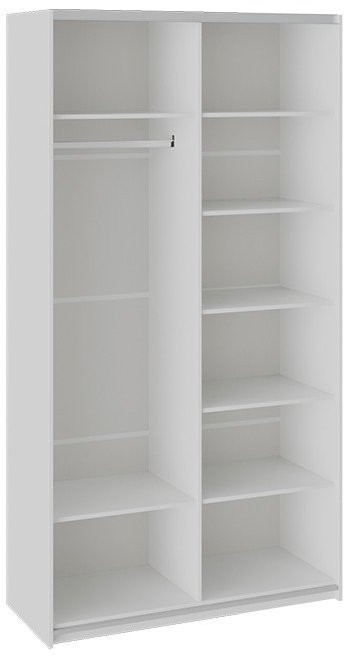 Траст СШК 2.120.60-11.13 Шкаф-купе 2-х дверный (1200x580x2300) (Белый снег,Белый снег/Зеркало)