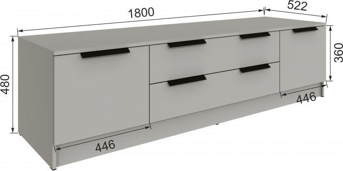 Тумба ТВ Мадрид №2 (1,8), Кашемир