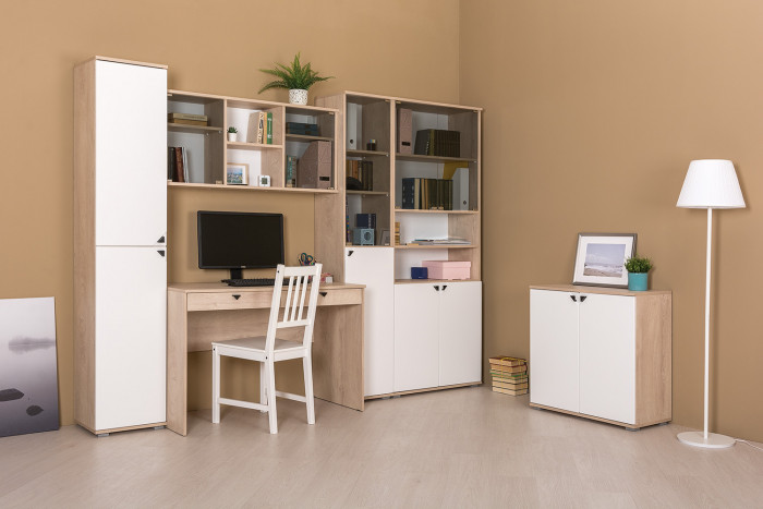 Бостон 10.51 Шкаф навесной, дуб эндгрейн элегантный