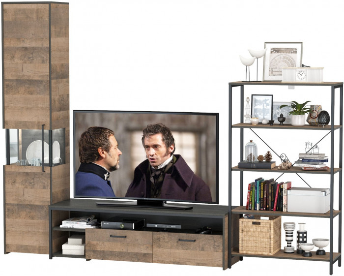 Трувор Гостиная 014, дуб гранж песочный/интра