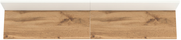 Октава 15.14.01 Вешалка + 15.14.01 Вешалка, цвет белый шагрень/дуб крафт золотой, ШхГхВ 129,4х23,6х40 см.