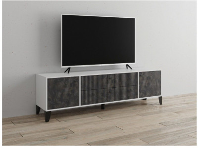 Тумба ТВ Парус-10 белый/мальта грей