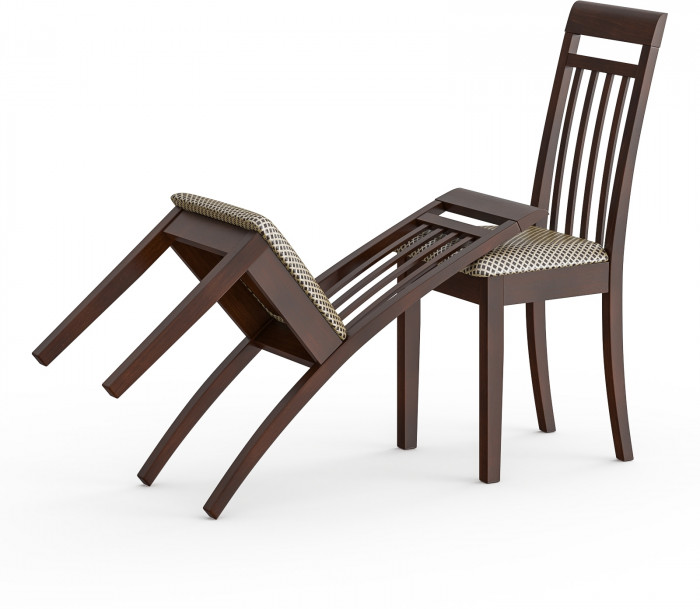 Два стула Мебель--24 Гольф-11 разборных, цвет орех, обивка ткань руми 812/8, ШхГхВ 40х40х100 см., от пола до верха сиденья 47 см.