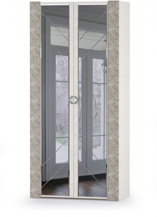 Амели Набор шкафов 2 13.140 + 13.131 + 13.133, цвет шёлковый камень/бетон чикаго беж, ШхГхВ 121,1х189,3х230 см.