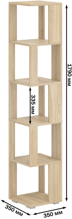 Стеллаж СВК, дуб сонома