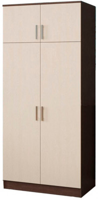 Шкаф распашной 2 двери штанга+полка (Венге / дуб беленый)