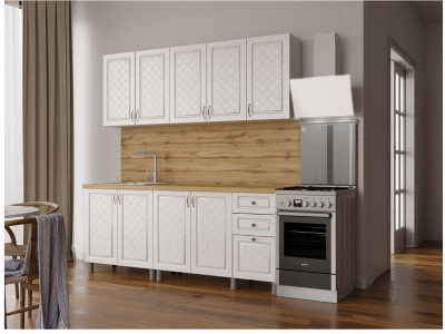 Кухонный гарнитур Версаль 2,0м Арктик/Арктик