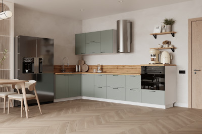 КГ Угловой 1500х3150 (без пм) Эмаль, Олива  Арника РМ в.2