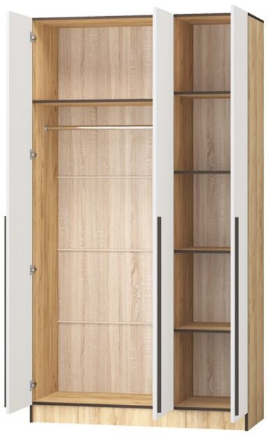 Шкаф Бастион ЛДСП 1200 (Крафт золотой / Белый древесный)