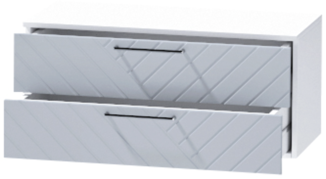 Тумба-5 прикроватная подвесная "Иннэс-7", Белый/Монблан Р-856