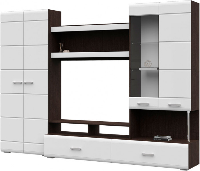 Вегас 1 венге/белый глянец