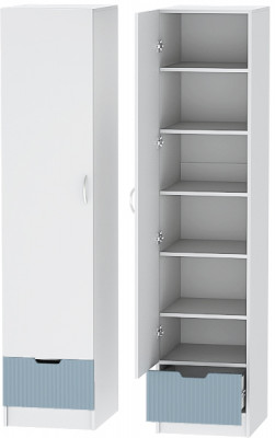 Детская комната Бриз МДФ, набор 9, Белый/Антарктида (Полосы)