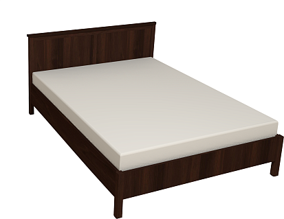 Кровать с ортопедическим основанием (металл) Sherlock 43 140х200, орех