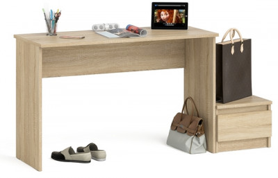 Мори Стол письменный МСП1200.1 + Тумба ТМП400.1, цвет дуб сонома, ШхГхВ 160,8х50х76,6 см., универсальная сборка