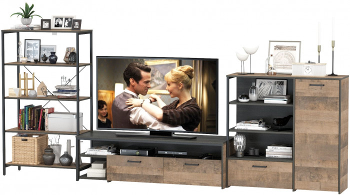 Трувор Гостиная 042, дуб гранж песочный/интра