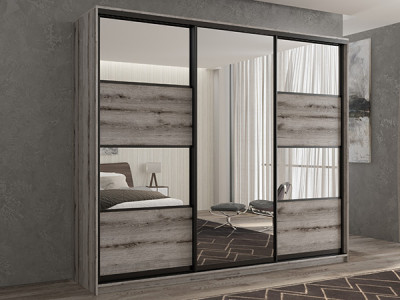 Шкаф-купе Кааппи 5 Эвок Окаменелый 270х60х230 см