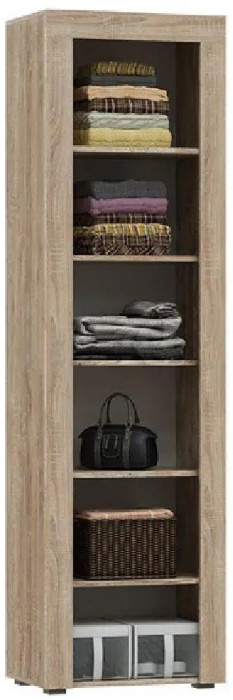 Модульная гостиная Ангара, композиция 3 (Сонома / Белый глянец)