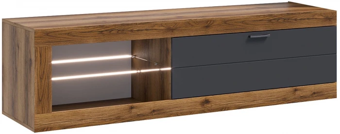 Прага Модульная Гостиная, вариант №5, Дуб Делано/Графит