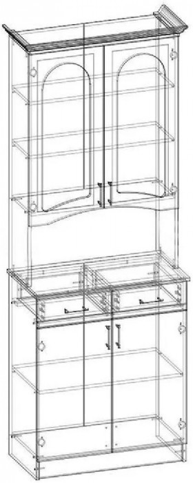 Буфет Констанция 2-х створчатый (Джинс)