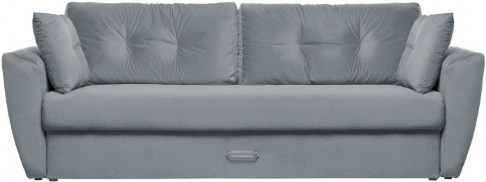 Диван-кровать Амстердам Люкс, 160х195, еврокнижка, пружинный блок, велюр, серый