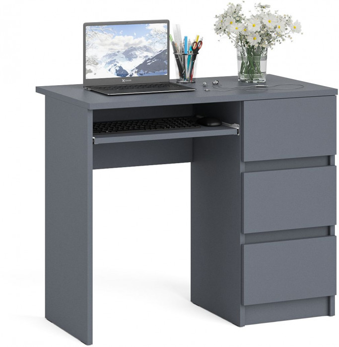 Мори компьютерный стол МС-6 правый, графит