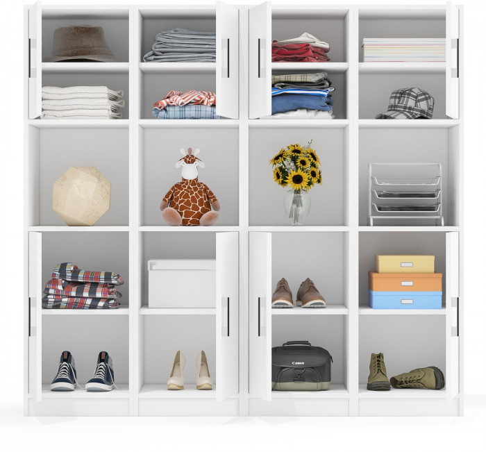 Четыре Пенала С-МД-СК9П к компьютерному столу С-МД-СК9, белый шагрень