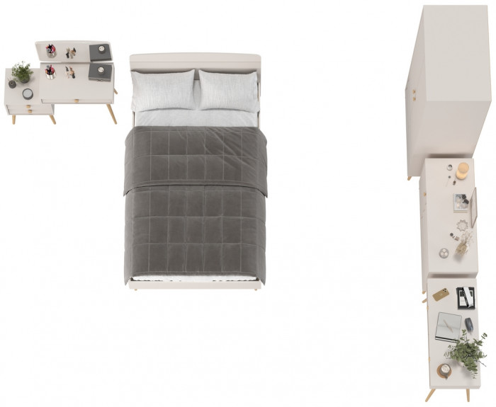 Афина Спальня 09-1200, кашемир серый