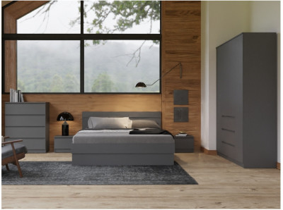 Модульная спальня Челси, комплектация 1 (Графит, Графит)