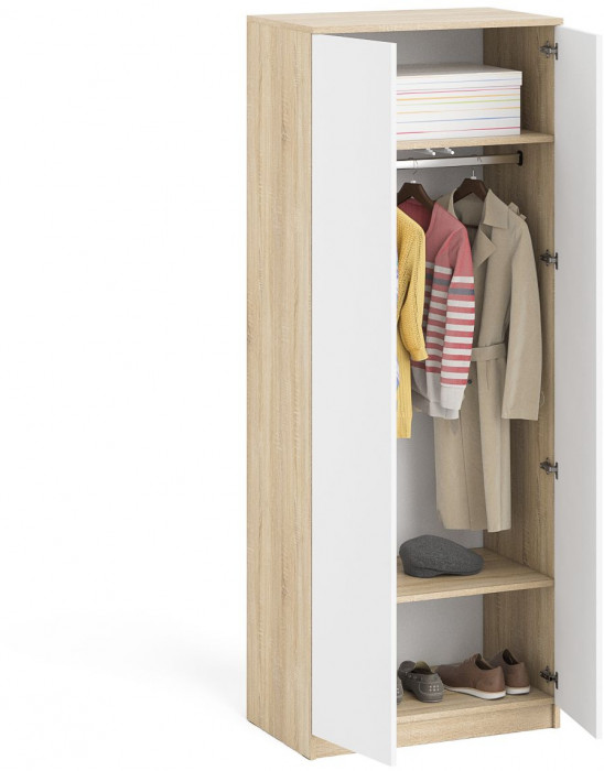 Мори Шкаф МШ800.1, дуб сонома/белый