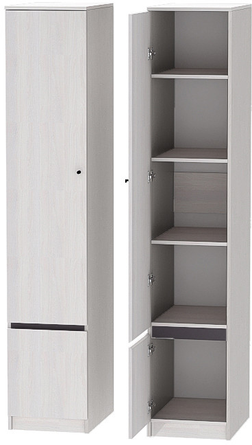 Модульная спальня Кэт-1, набор 2, Ясень Анкор Светлый/Графит