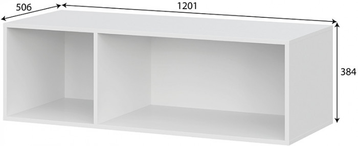 Антресоль для шкафа ШК 5 (1200), Белый