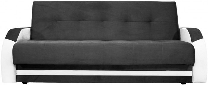 Диван-книжка Феникс 140 черный, пружинный блок Боннель