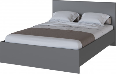 Плейона Кровать 1400 графит серый