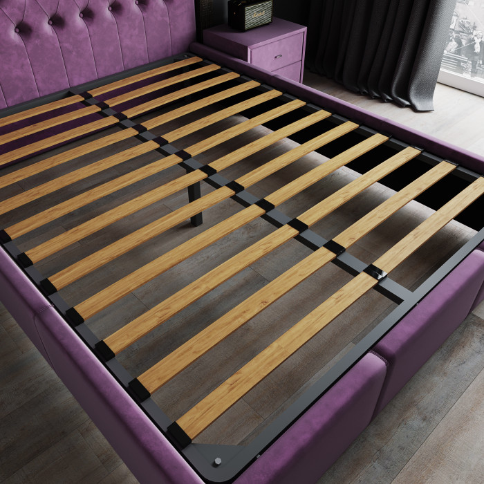 Октавия Кровать интерьерная 180 светло-голубой ромб, ортопед