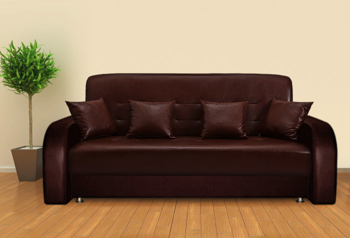 Диван Престиж 160х90 экокожа коричневая