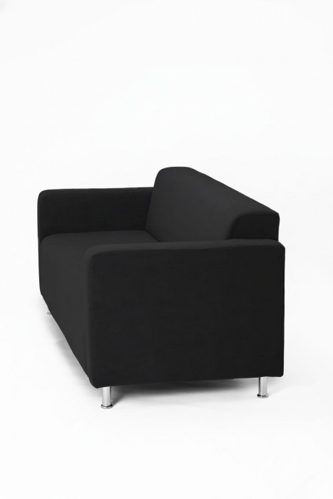 Диван прямой Томи, 200 см, велюр, черный