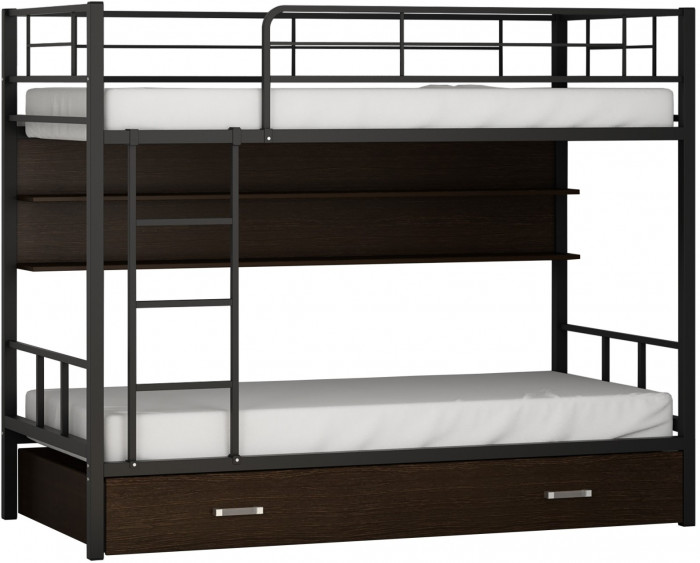 Двухъярусная кровать Севилья 2ПЯ (Коричневый, Крем)