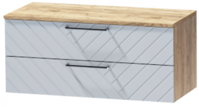 Тумба-5 прикроватная подвесная "Иннэс-7", Крафт золотой/Монблан Р-856