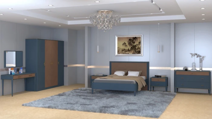 Кровать двуспальная 1,6 "Тиволи" - Серый антрацит (лак)