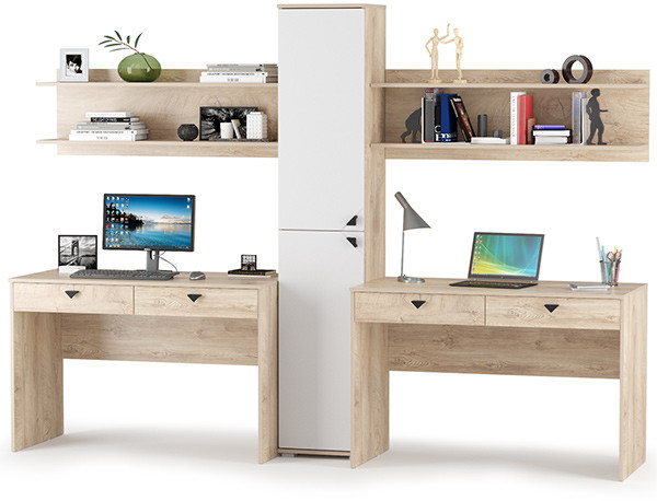 Бостон № 05, дуб эндгрейн элегантный/фасады МДФ милк рикамо софт