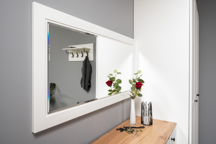 Остин Прихожая 53, цвет белый шагрень/дуб крафт золотой, ШхГхВ 280х54,3х229,6 см., универсальная сборка