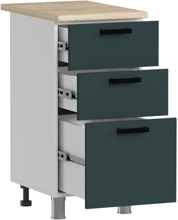 МК Аленушка Н3Я 400 Лаванда Изумруд, скоба черный (без столешницы)