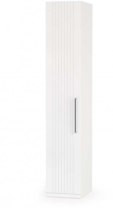 Валенсия Спальня 13.207 Шкаф-пенал, ЛДСП белый шагрень/МДФ белый шагрень