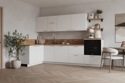 КГ Угловой 1500х2850 (с пм) , Белый софт матовый  Арника РМ