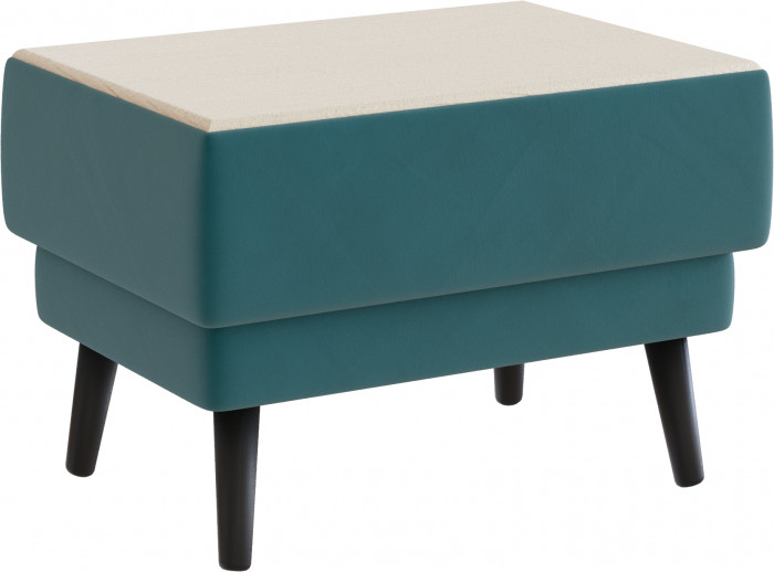 Стол журнальный "Майя", Бирюза/МДФ клен кремовый